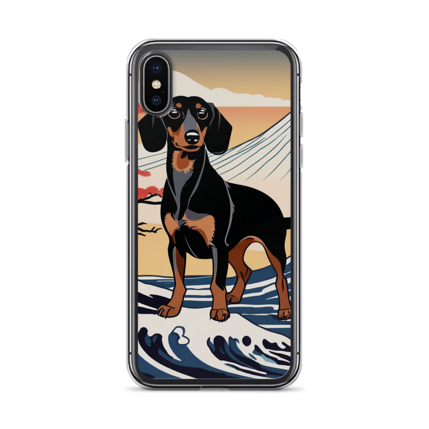 PugMug Custom Black Dachshund iPhone Case