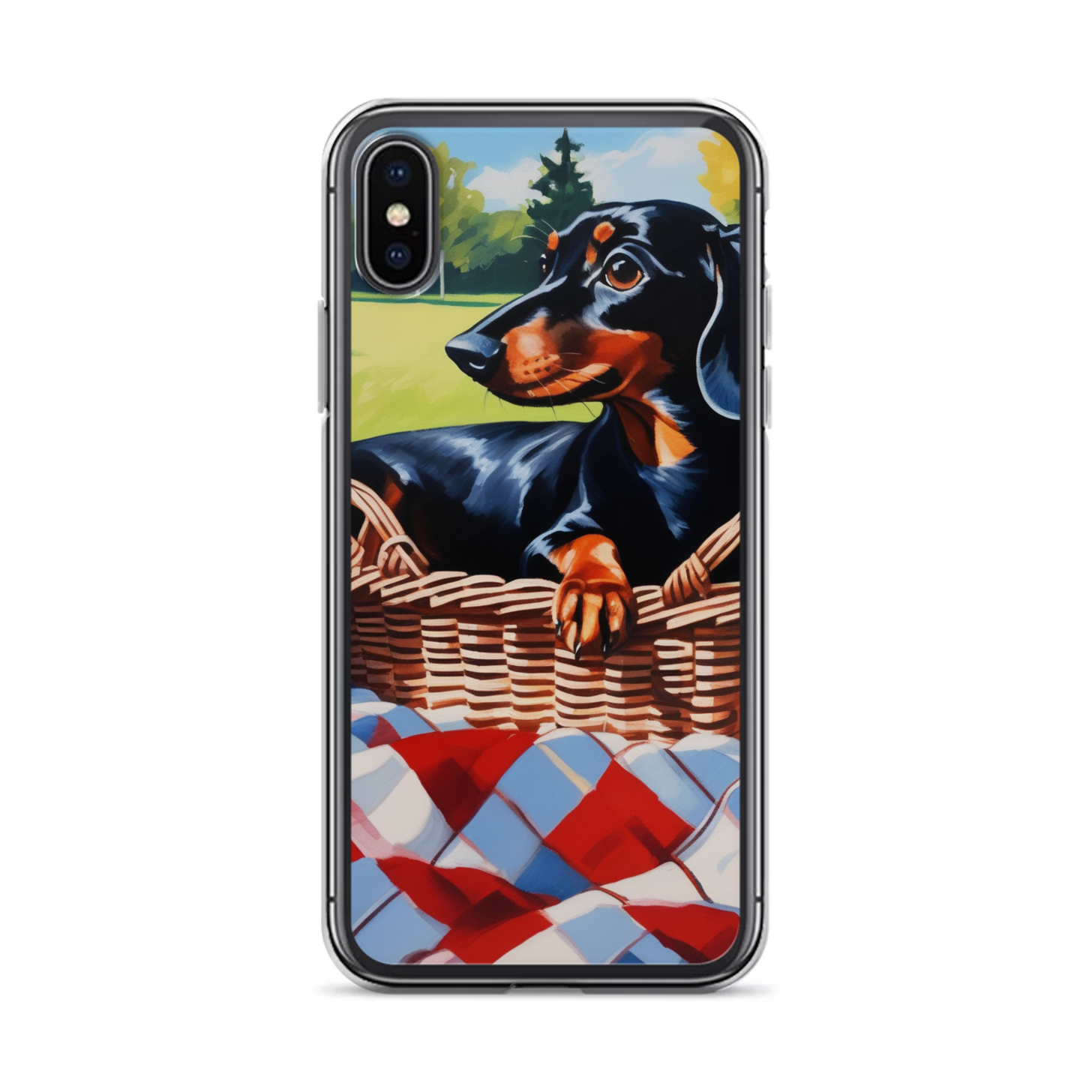 PugMug Custom Black Dachshund iPhone Case