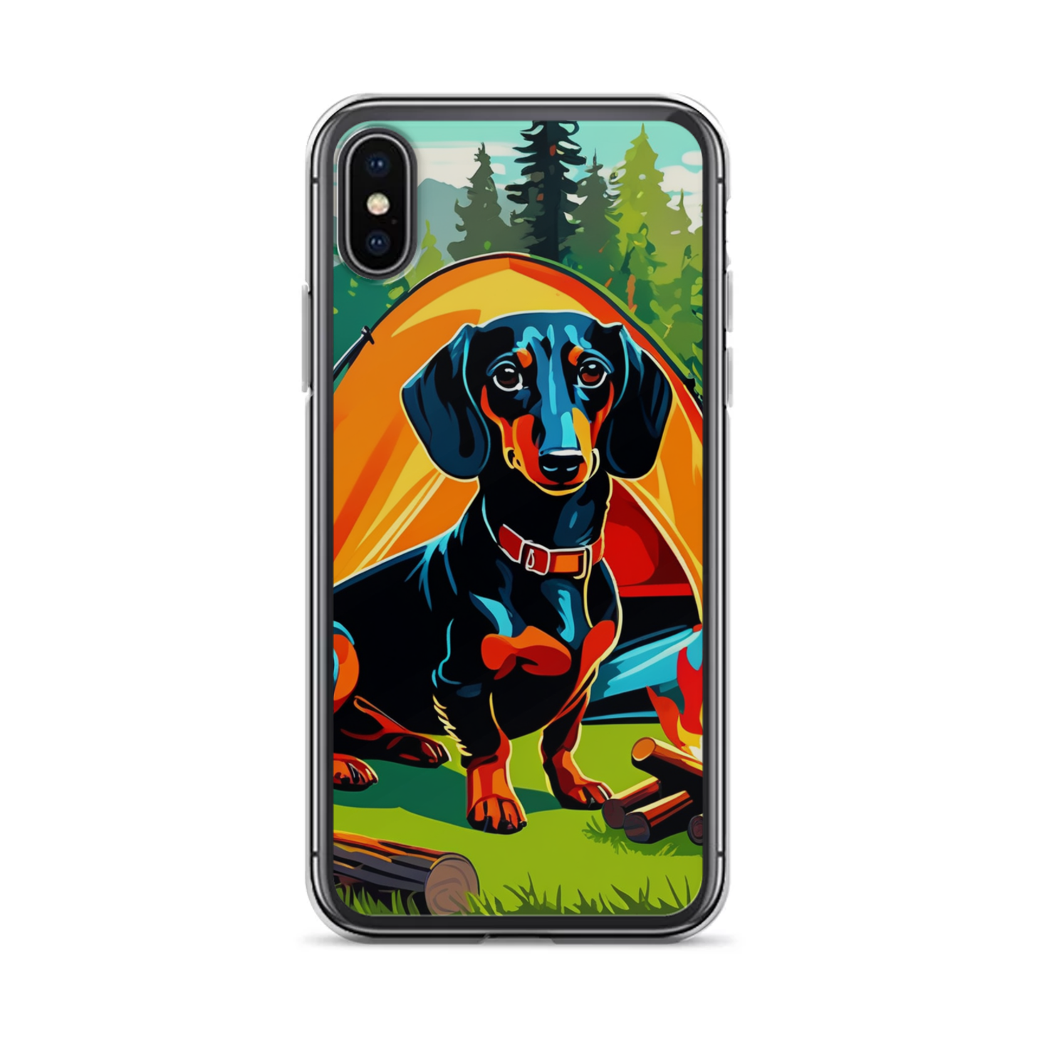 PugMug Custom Black Dachshund iPhone Case