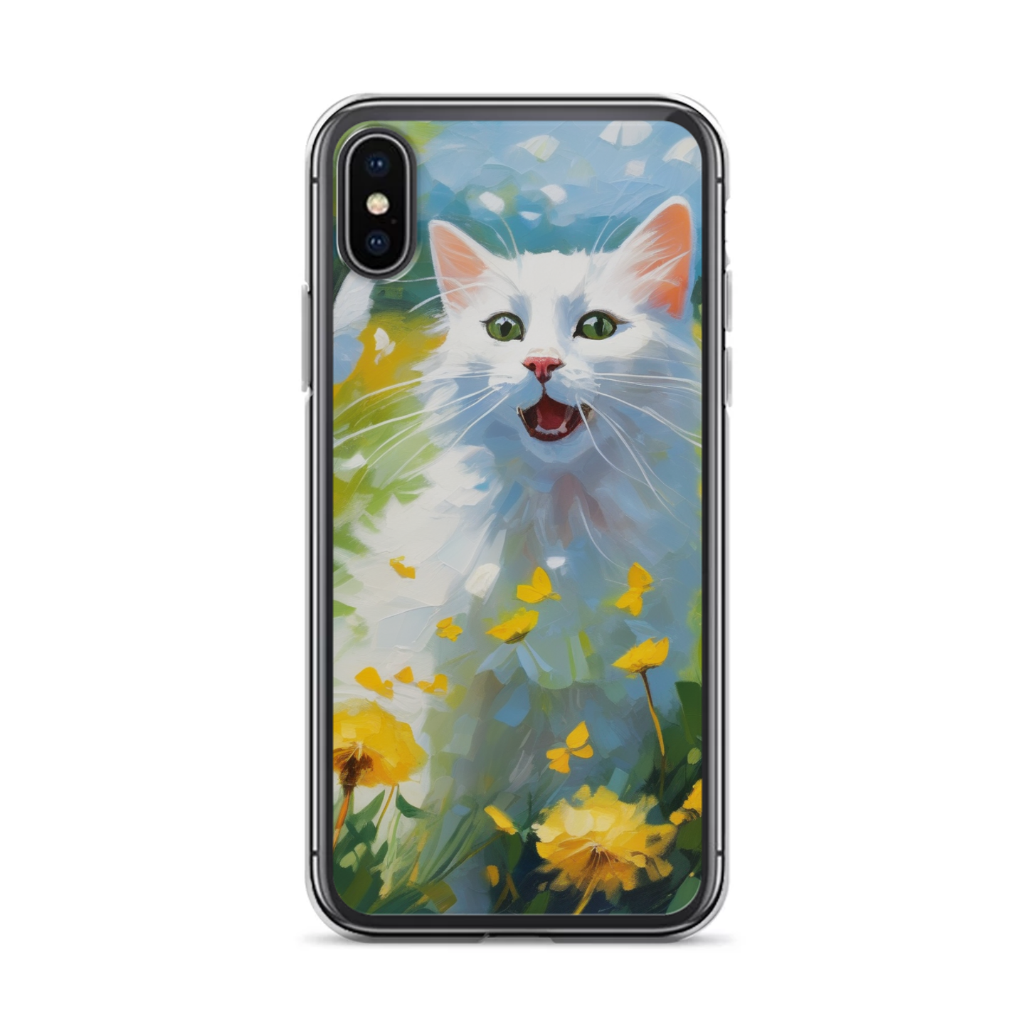 PugMug Custom White Companion Cat iPhone Case