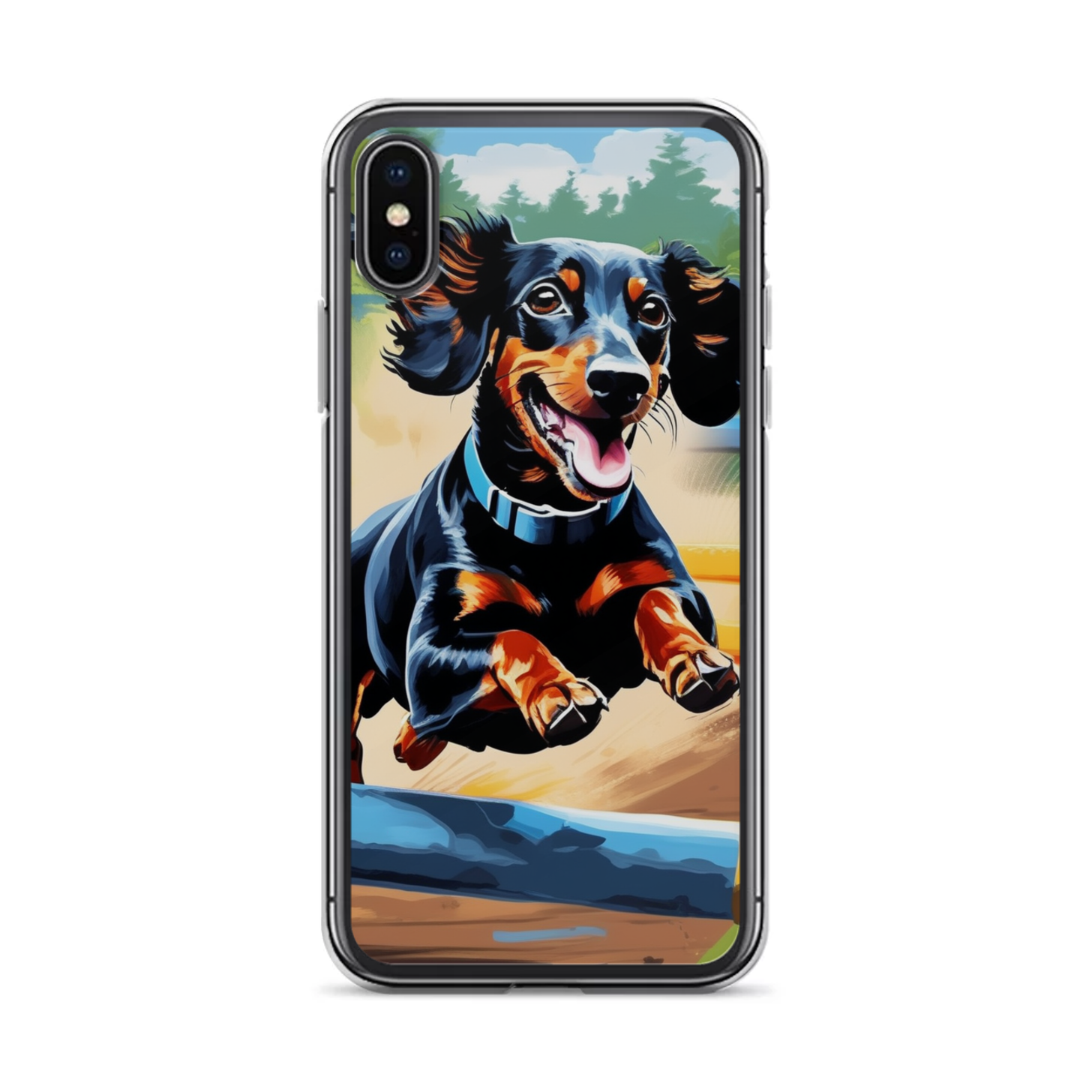 PugMug Custom Black Dachshund iPhone Case