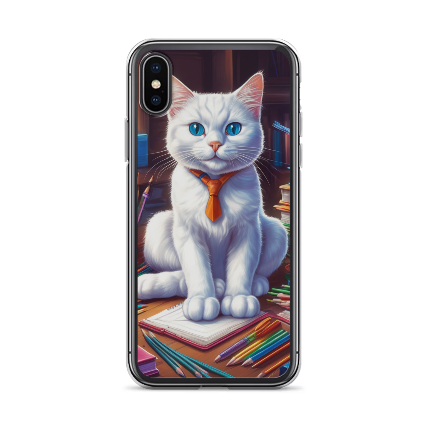PugMug Custom White Companion Cat iPhone Case