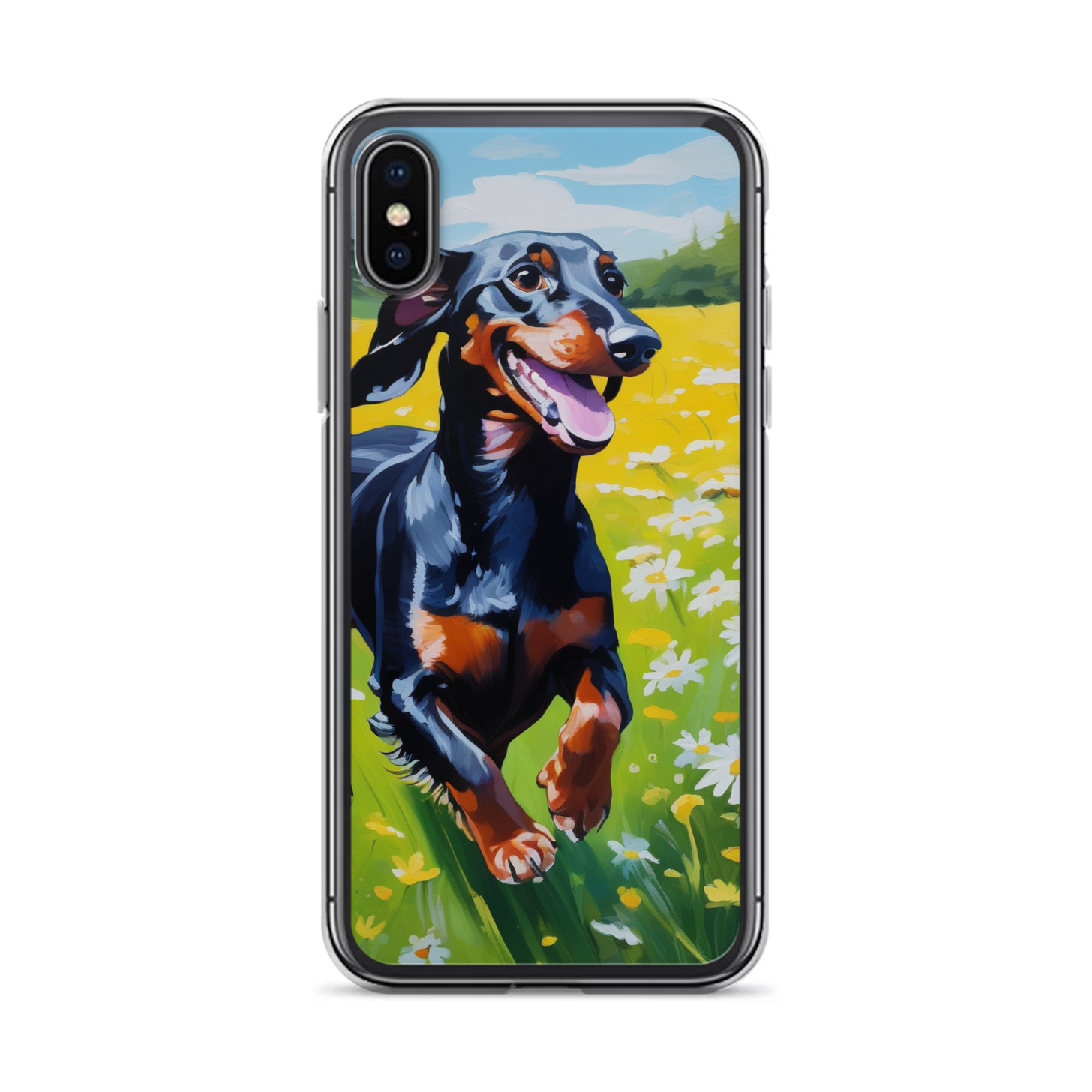 PugMug Custom Black Dachshund iPhone Case