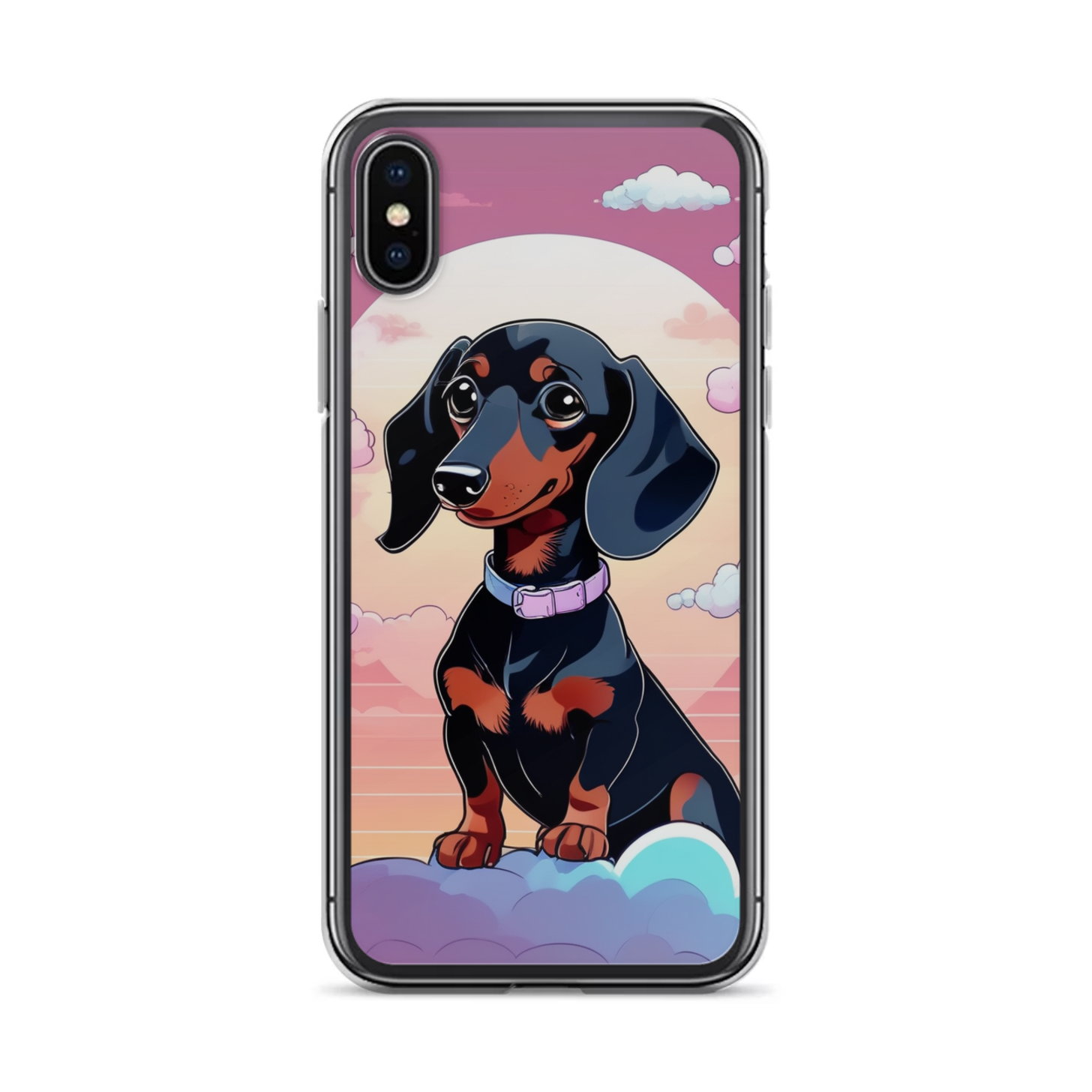 PugMug Custom Black Dachshund iPhone Case