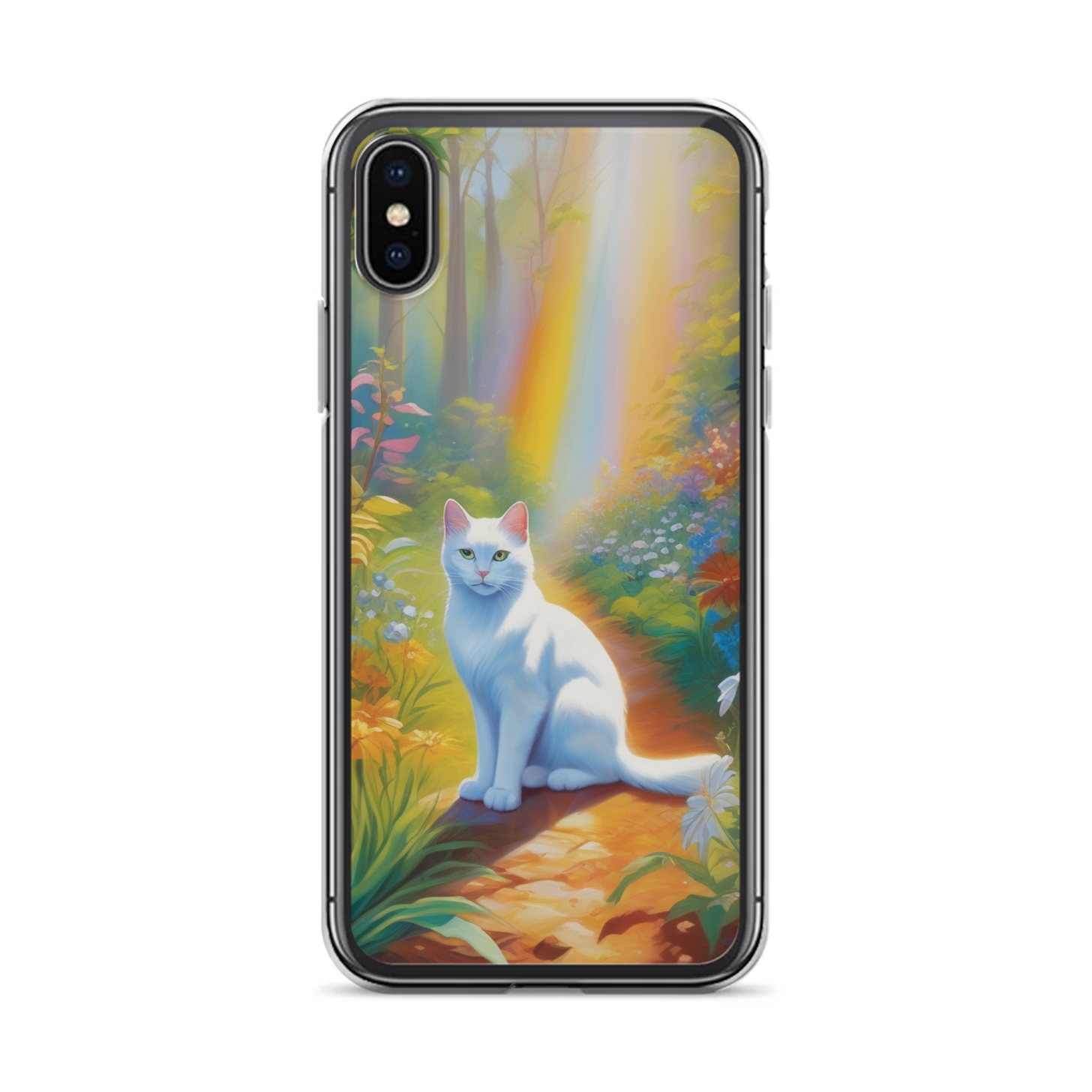 PugMug Custom White Companion Cat iPhone Case
