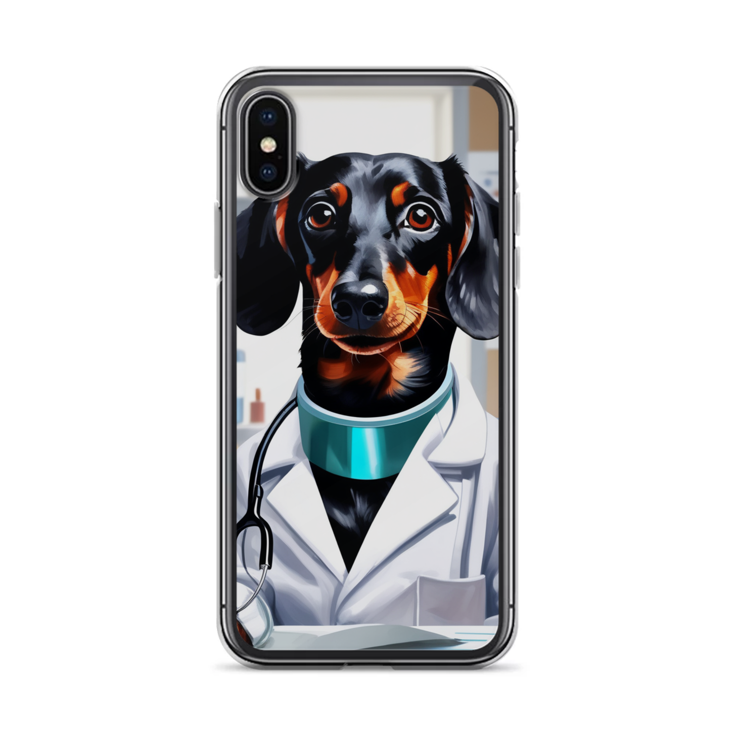 PugMug Custom Black Dachshund iPhone Case