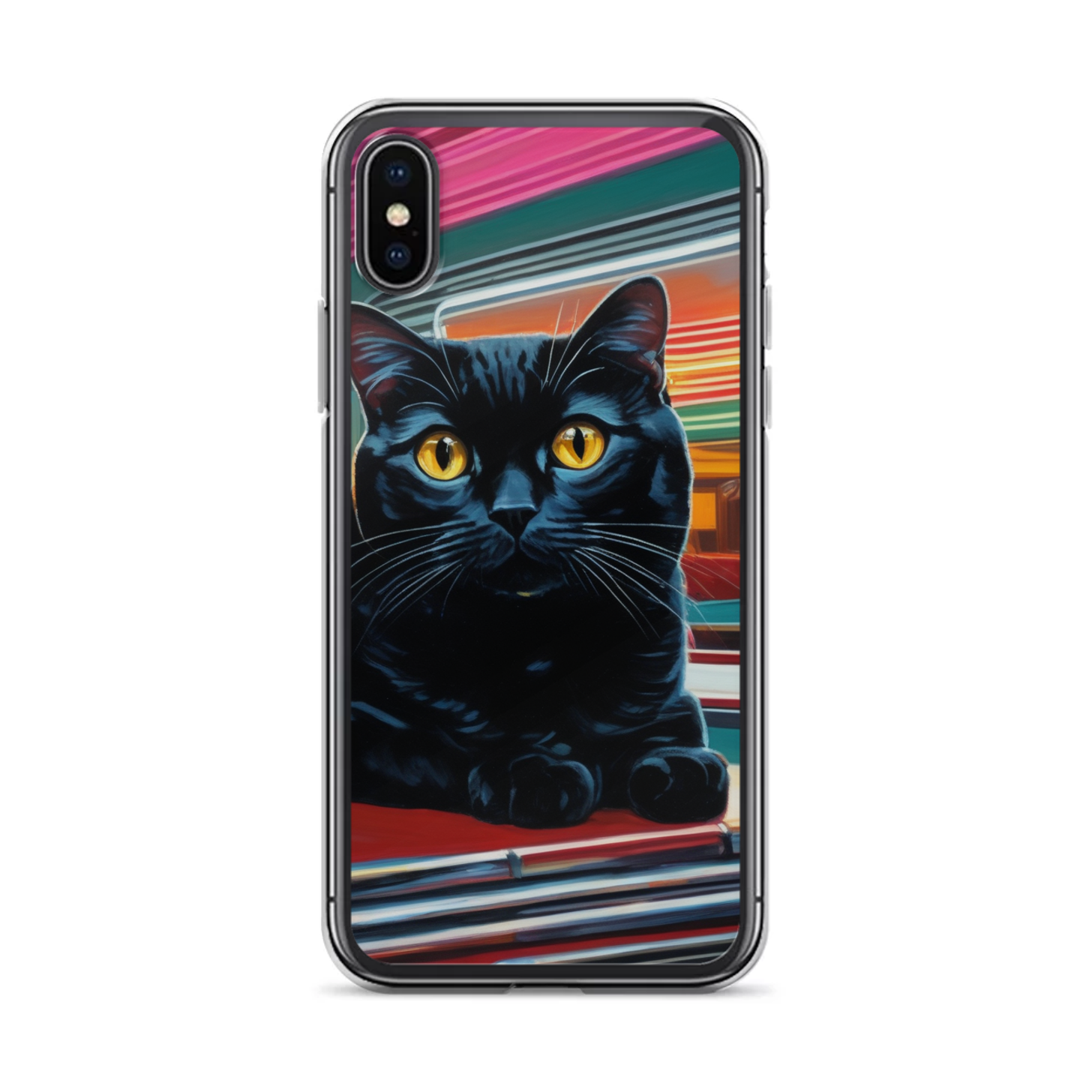 PugMug Custom Black Scottish Fold Cat iPhone Case