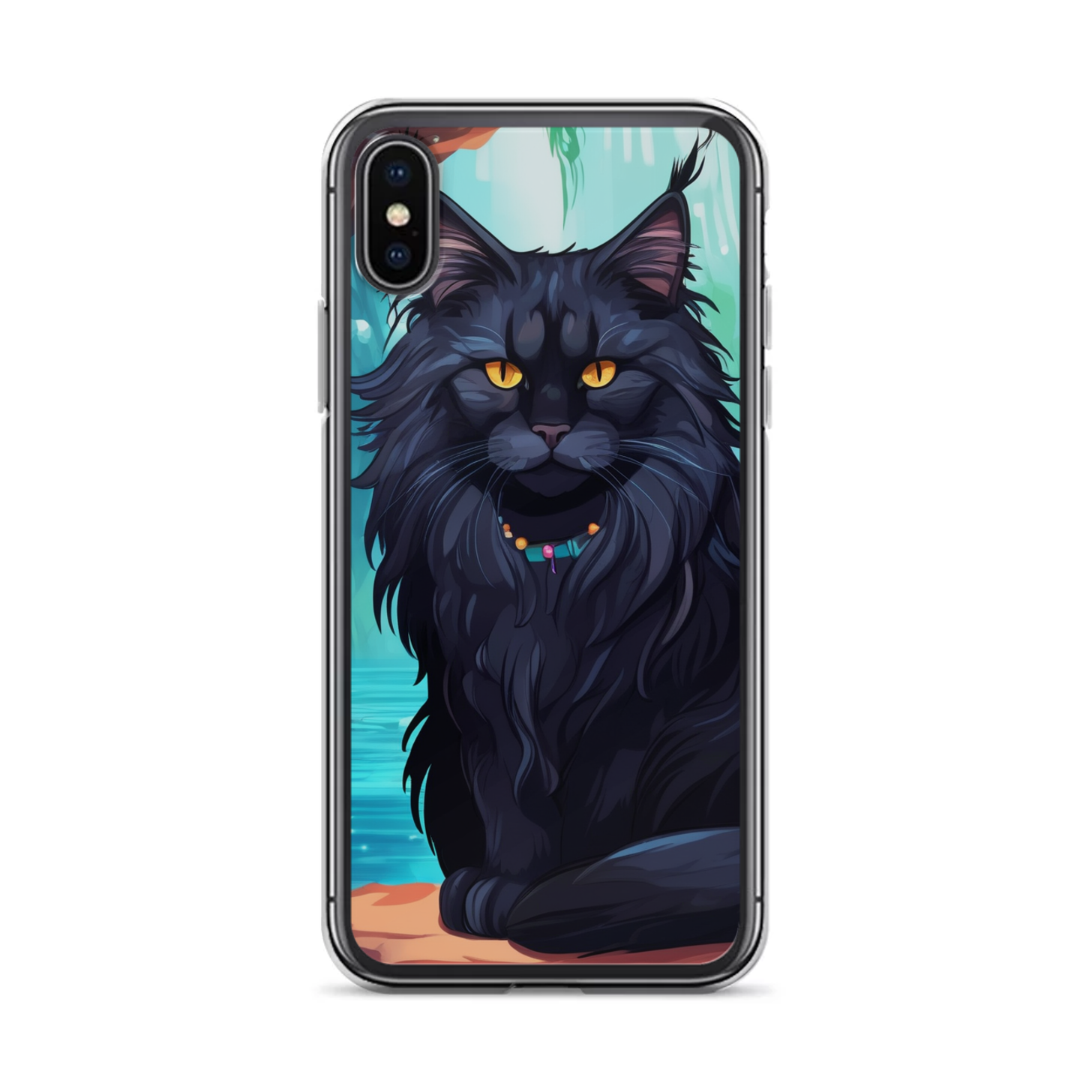 PugMug Custom Black Maine Coon Cat iPhone Case