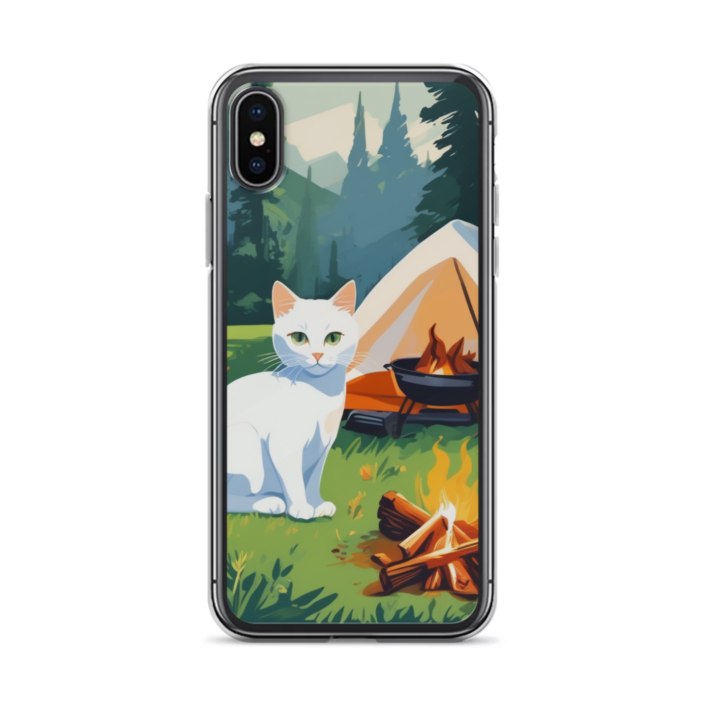 PugMug Custom White Companion Cat iPhone Case