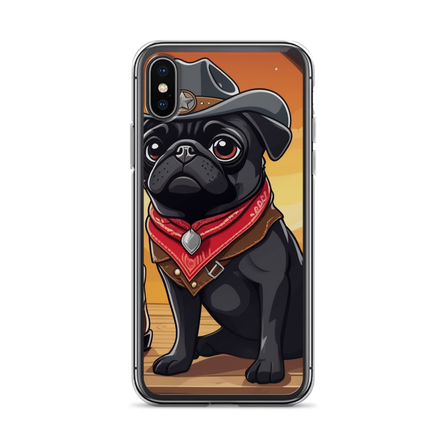 PugMug Custom Black Pug iPhone Case