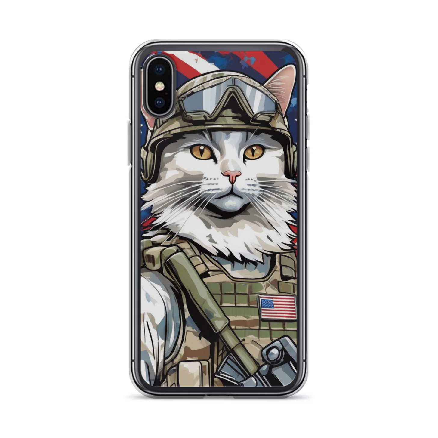 PugMug Custom White Companion Cat iPhone Case