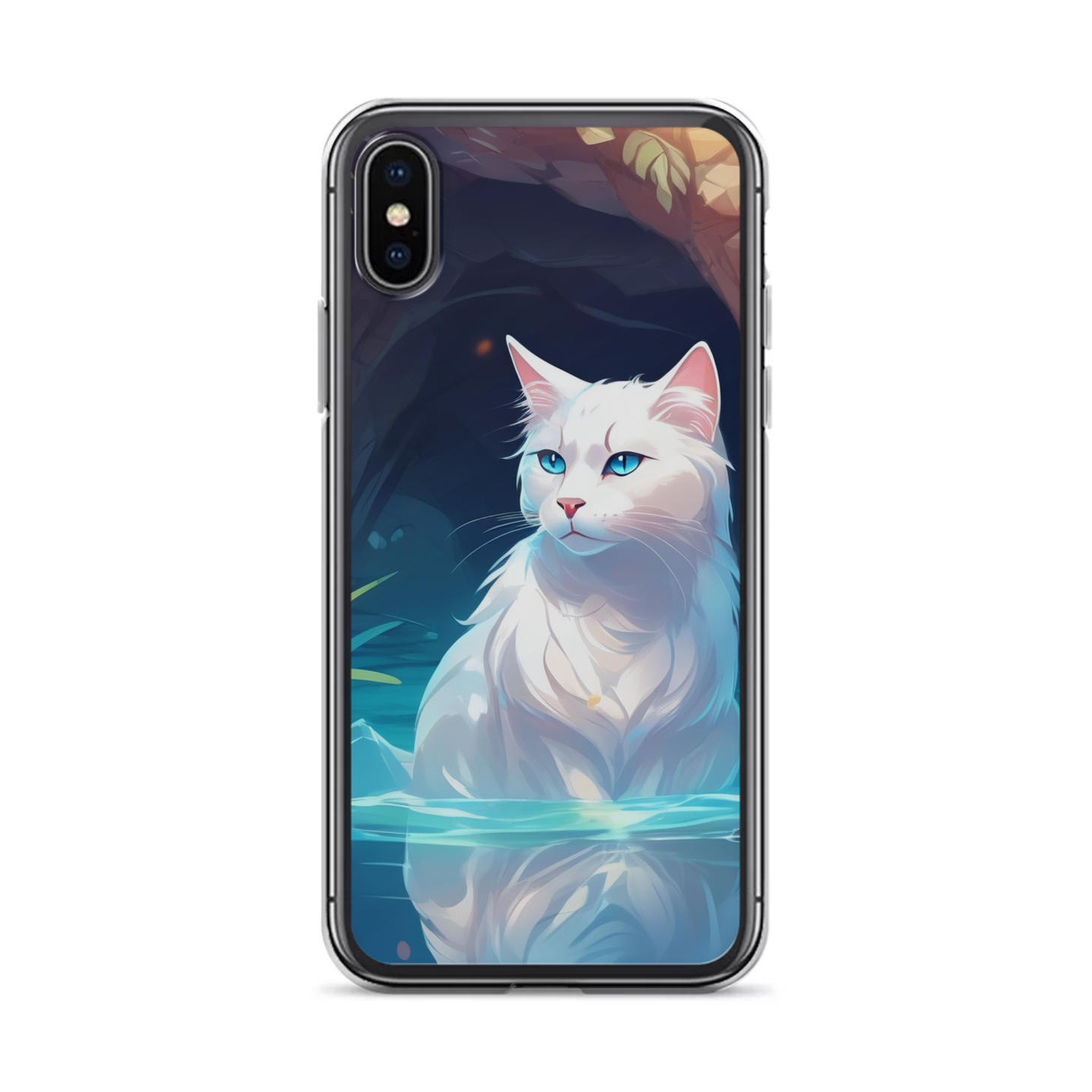 PugMug Custom White Companion Cat iPhone Case