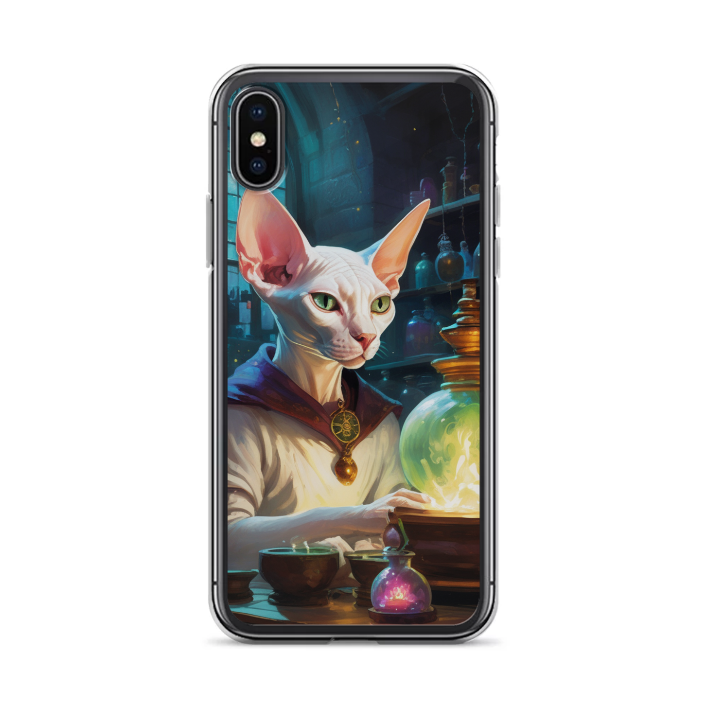 PugMug Custom White Sphynx Cat iPhone Case