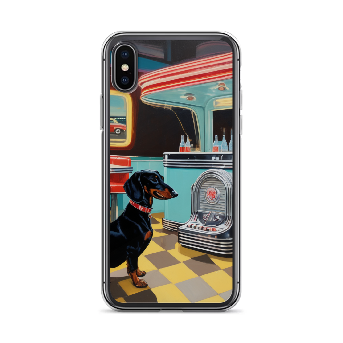 PugMug Custom Black Dachshund iPhone Case