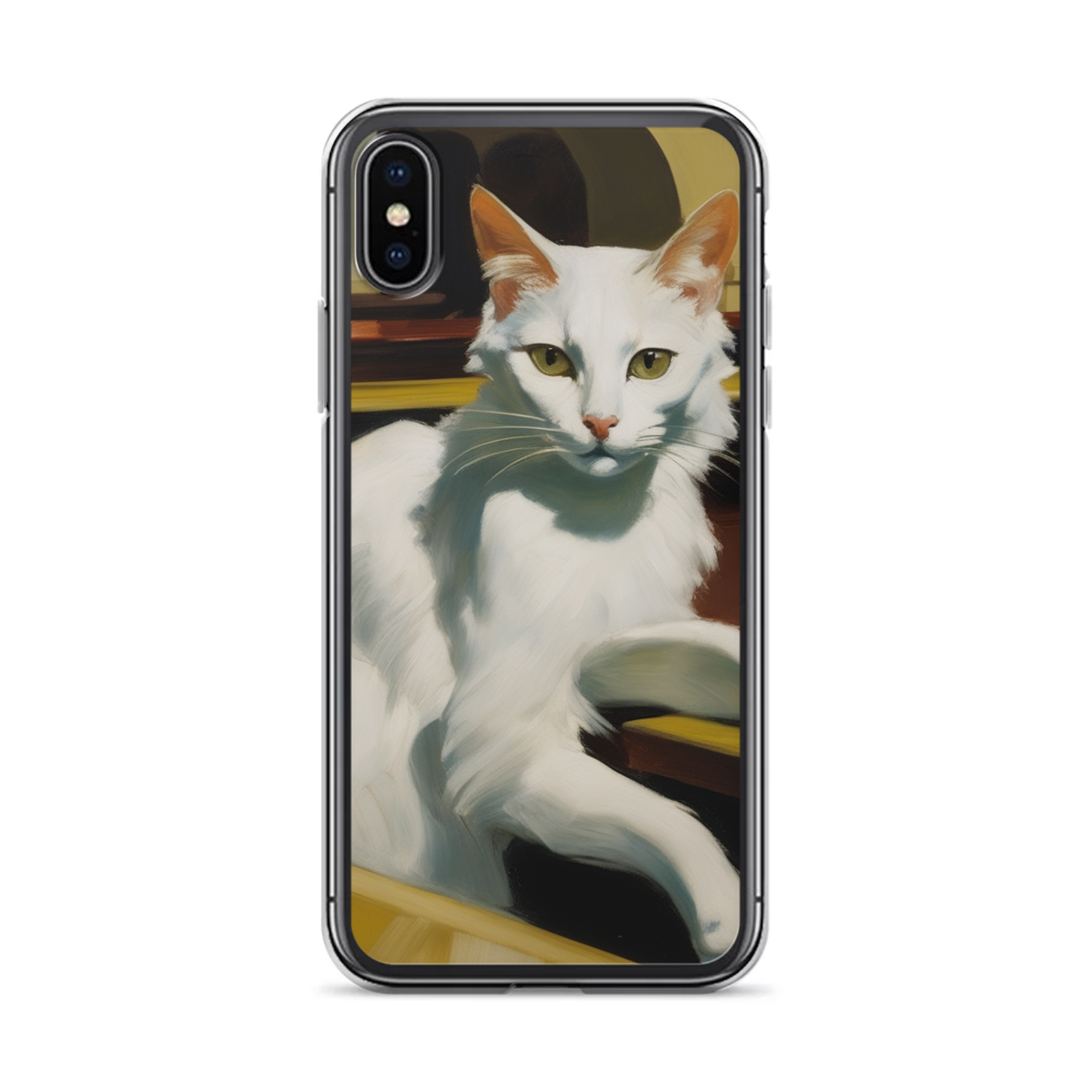 PugMug Custom White Companion Cat iPhone Case