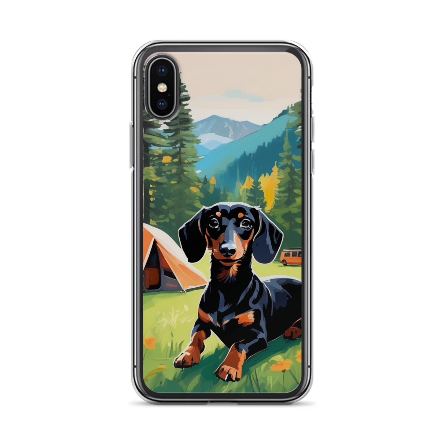 PugMug Custom Black Dachshund iPhone Case