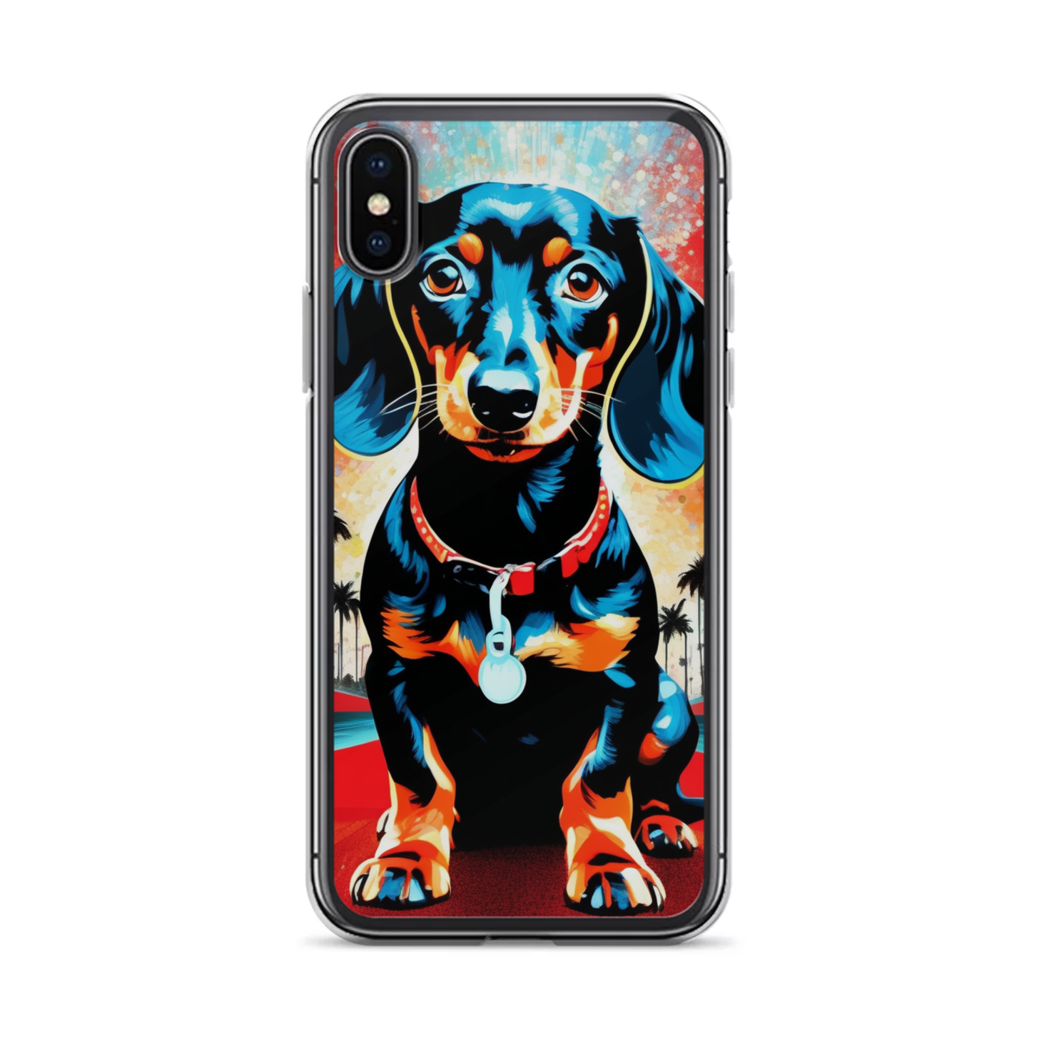 PugMug Custom Black Dachshund iPhone Case