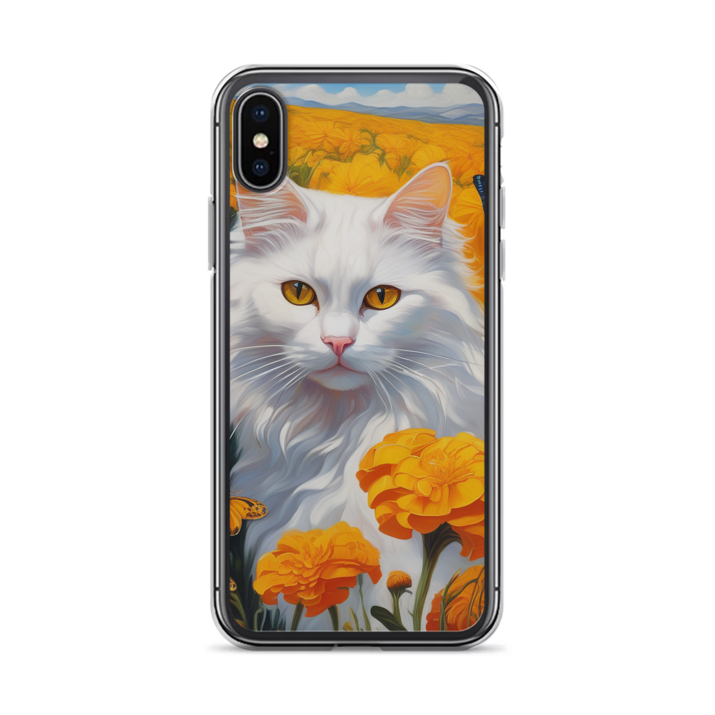 PugMug Custom White Companion Cat iPhone Case