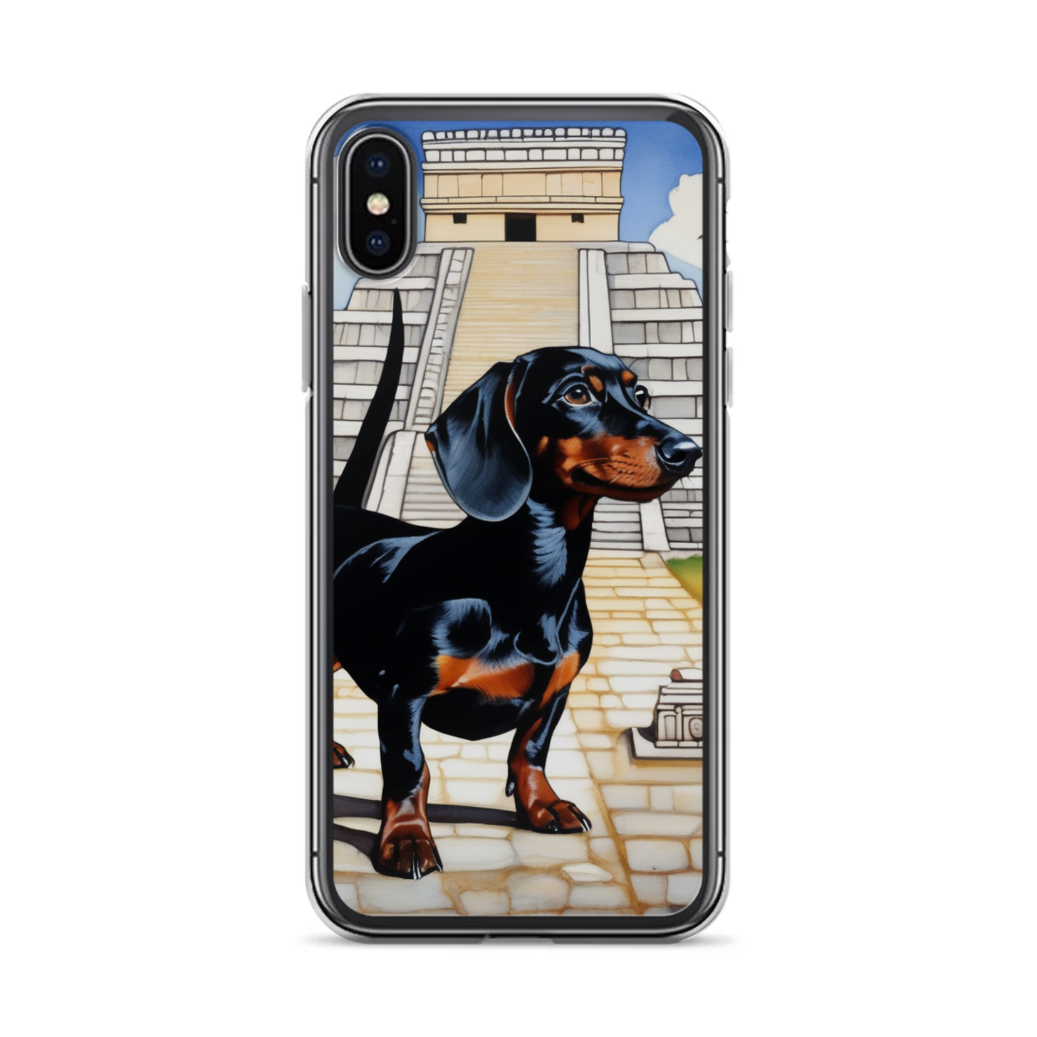 PugMug Custom Black Dachshund iPhone Case
