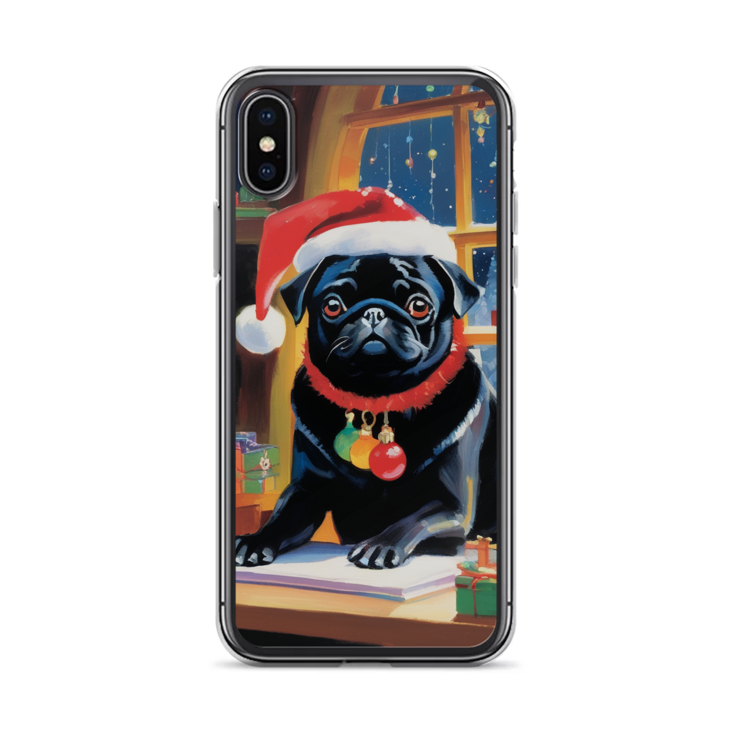 PugMug Custom Black Pug iPhone Case