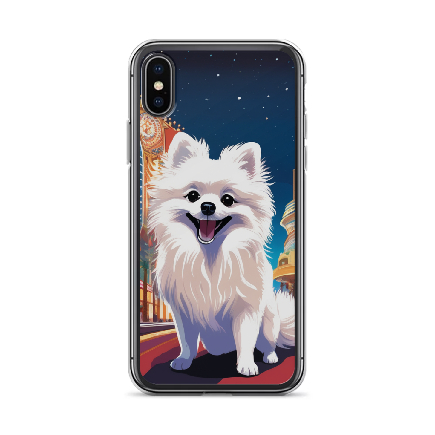 PugMug Custom White Pomeranian iPhone Case