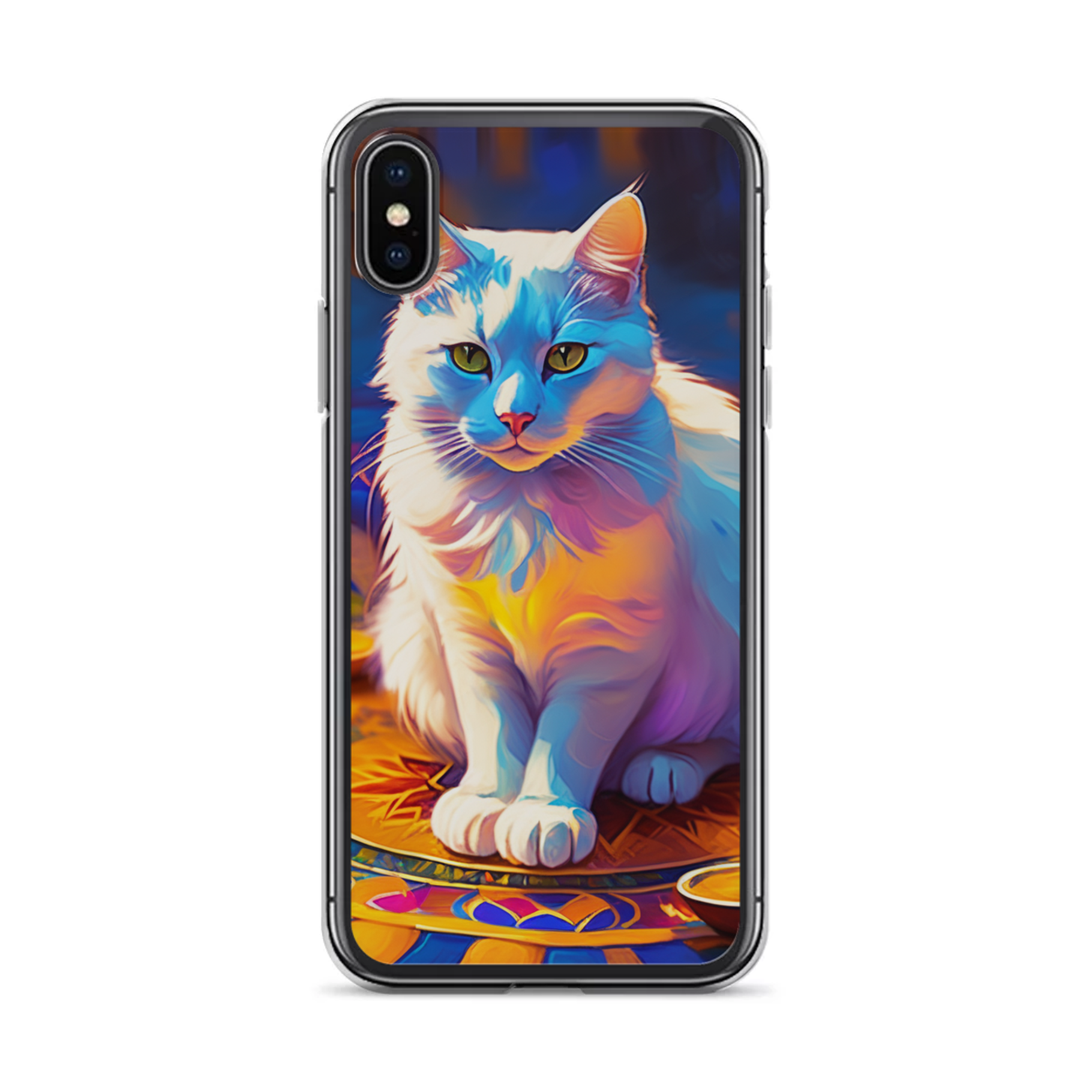 PugMug Custom White Companion Cat iPhone Case