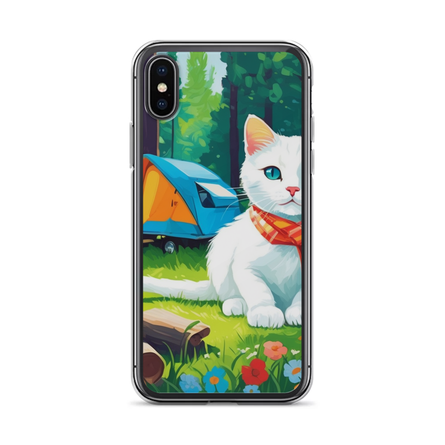 PugMug Custom White Companion Cat iPhone Case