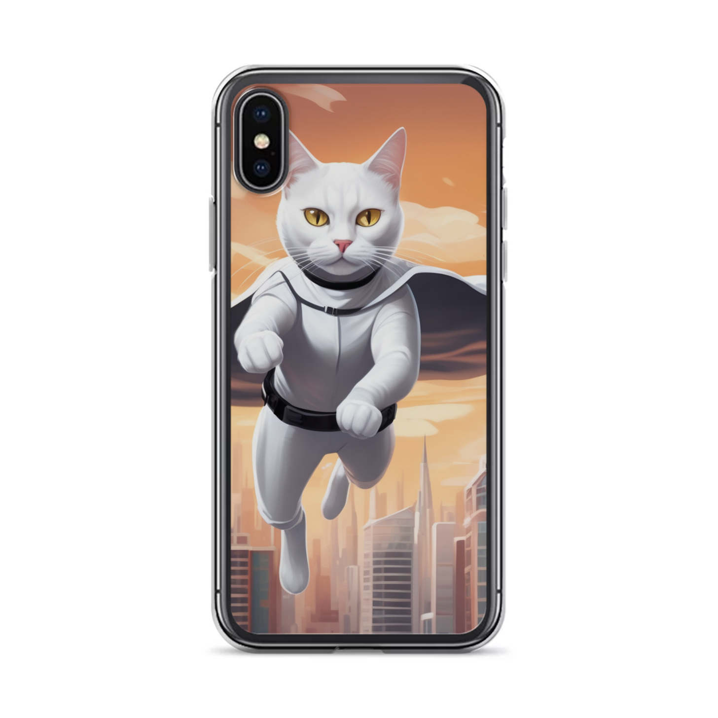 PugMug Custom White Companion Cat iPhone Case