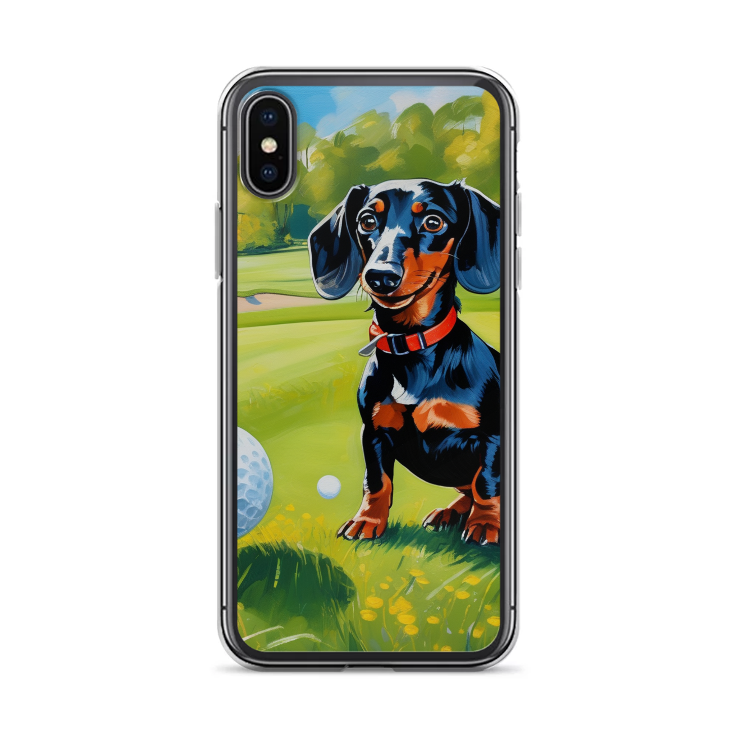 PugMug Custom Black Dachshund iPhone Case