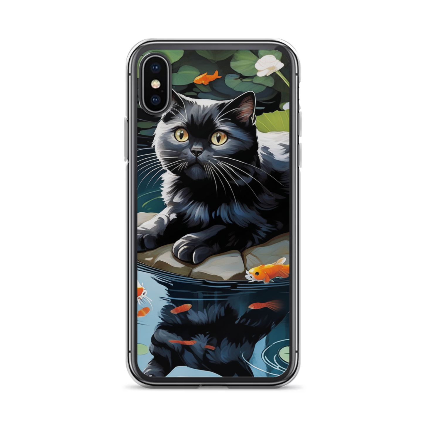 PugMug Custom Black Scottish Fold Cat iPhone Case