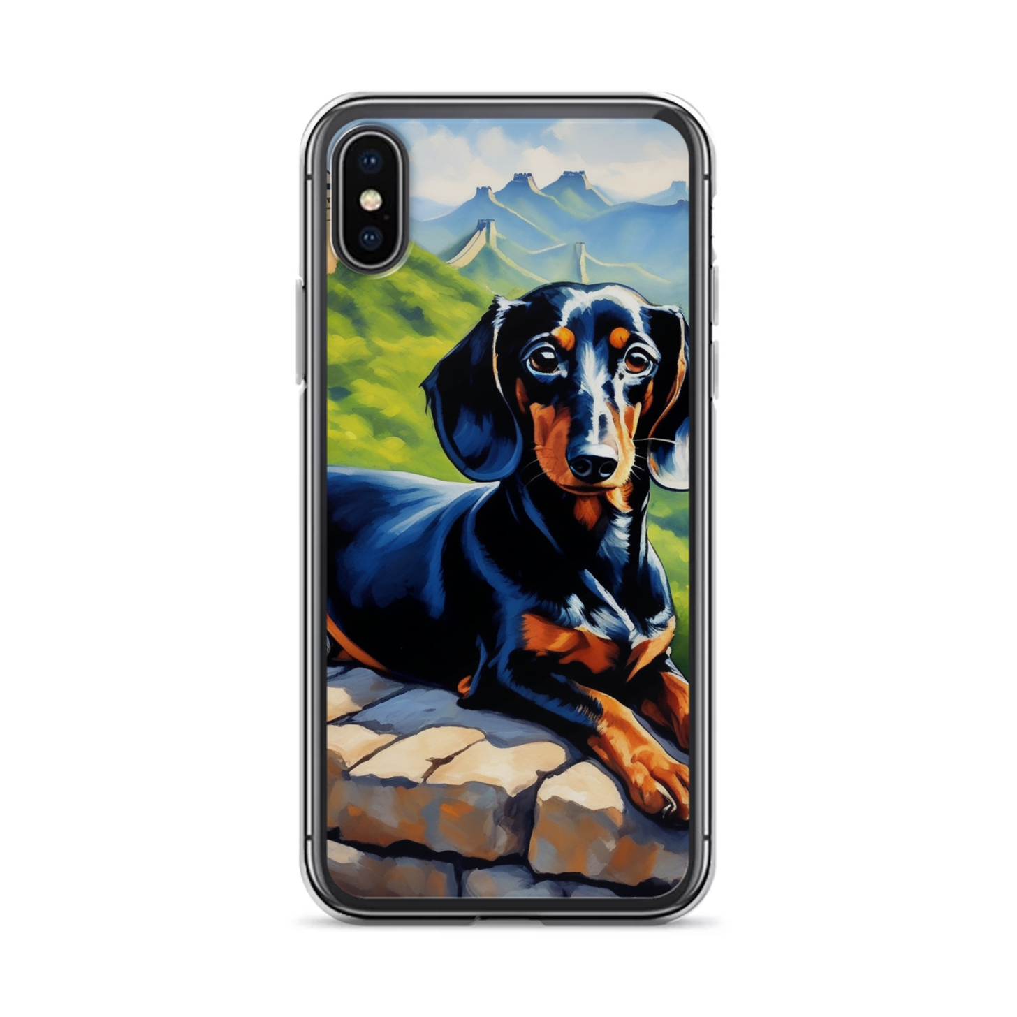 PugMug Custom Black Dachshund iPhone Case