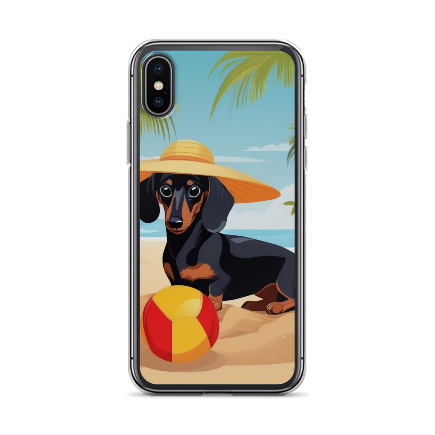 PugMug Custom Black Dachshund iPhone Case