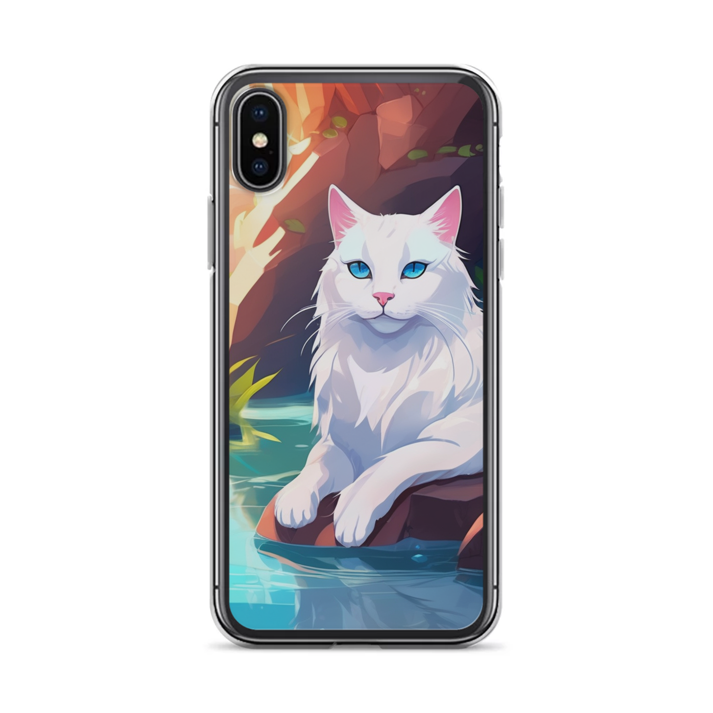 PugMug Custom White Companion Cat iPhone Case