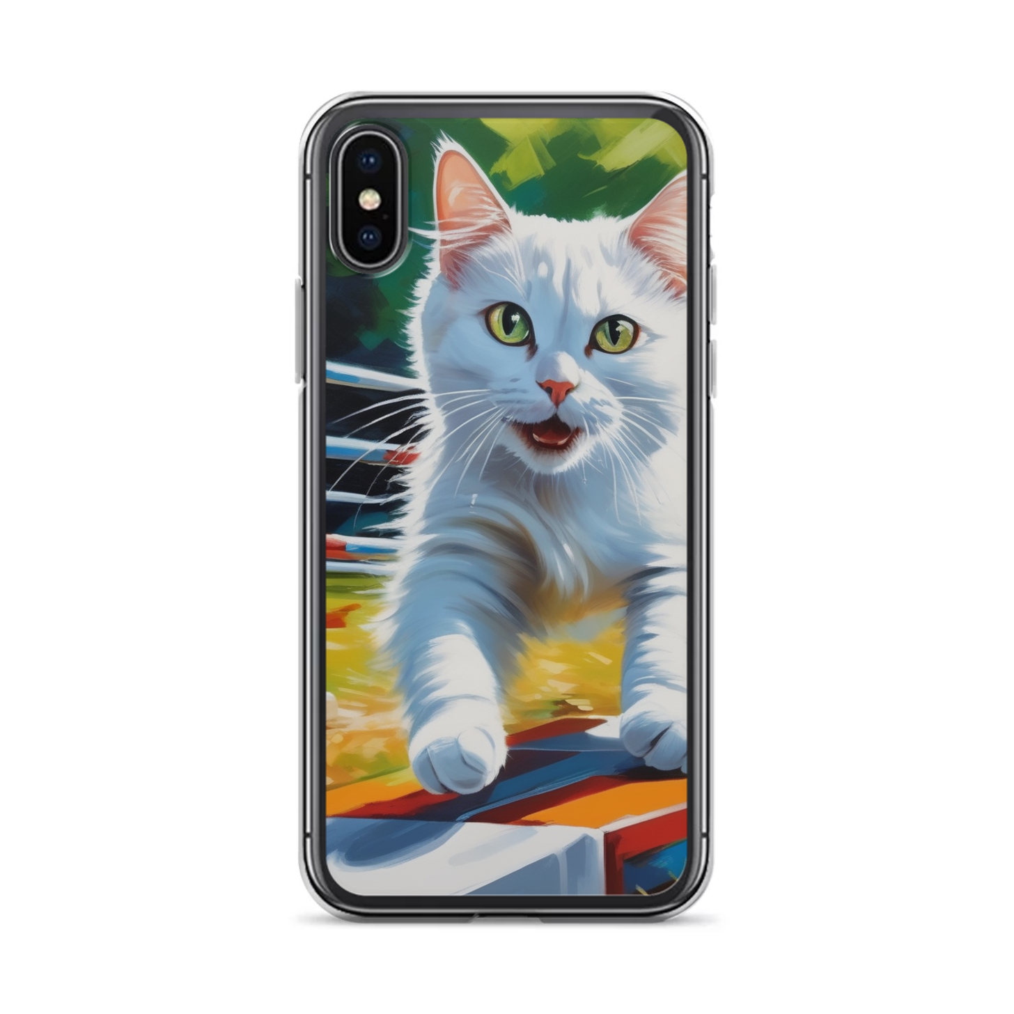PugMug Custom White Companion Cat iPhone Case