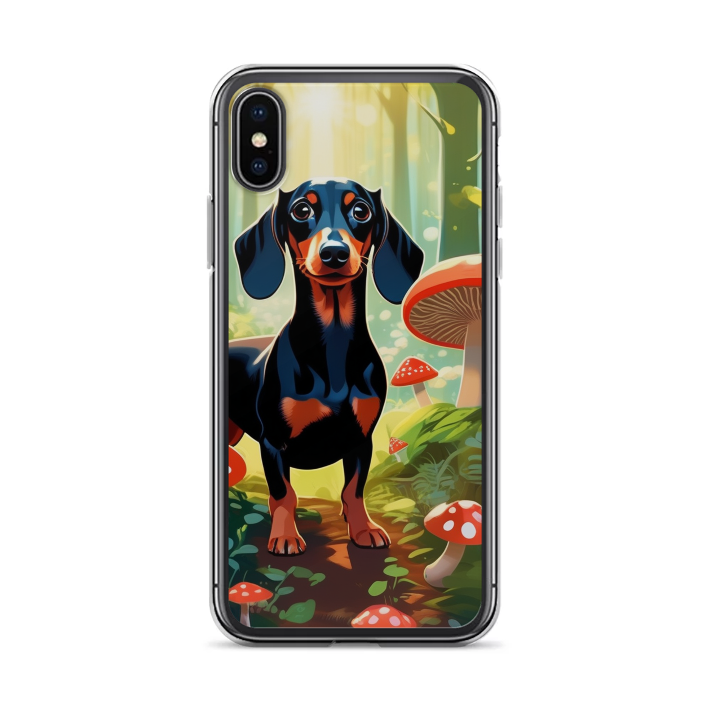 PugMug Custom Black Dachshund iPhone Case