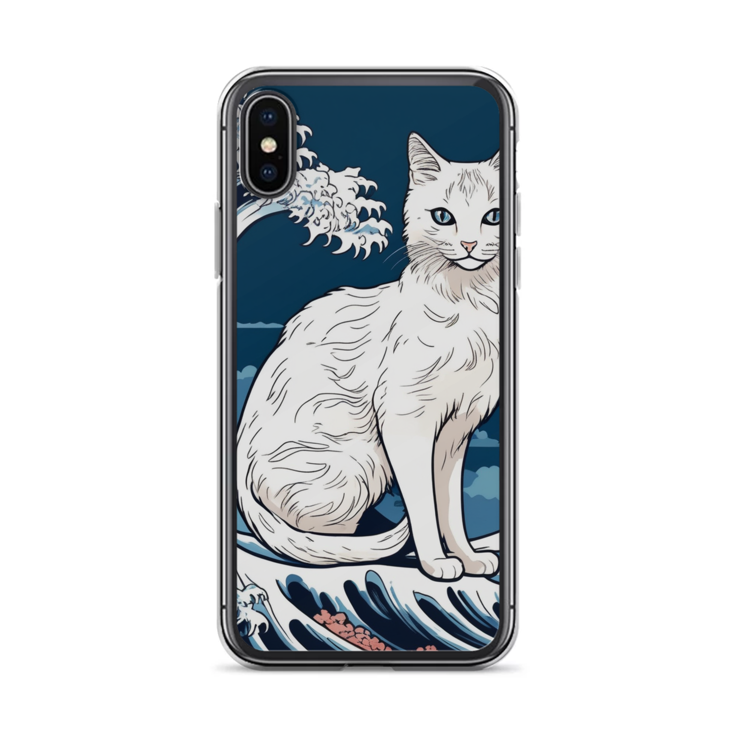 PugMug Custom White Companion Cat iPhone Case