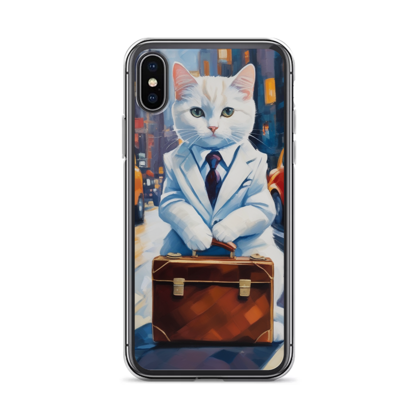 PugMug Custom White Companion Cat iPhone Case