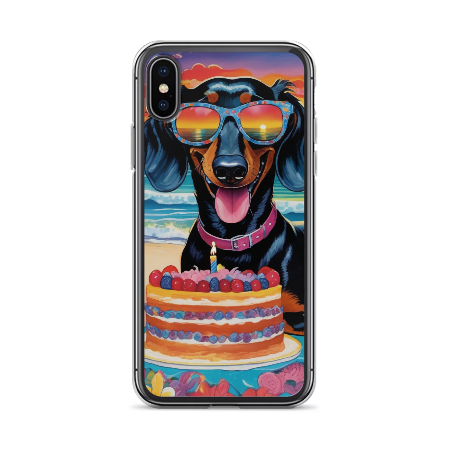 PugMug Custom Black Dachshund iPhone Case