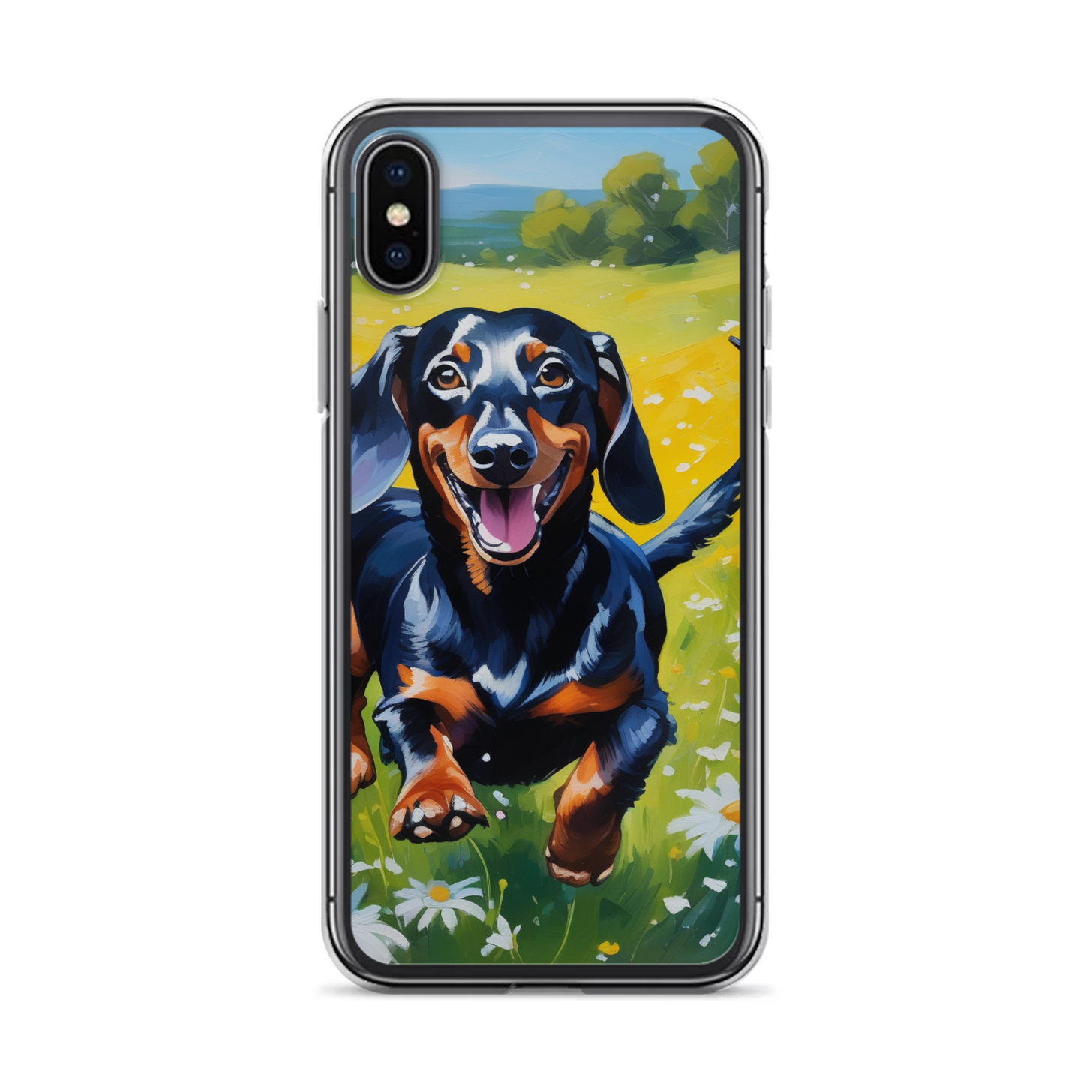 PugMug Custom Black Dachshund iPhone Case