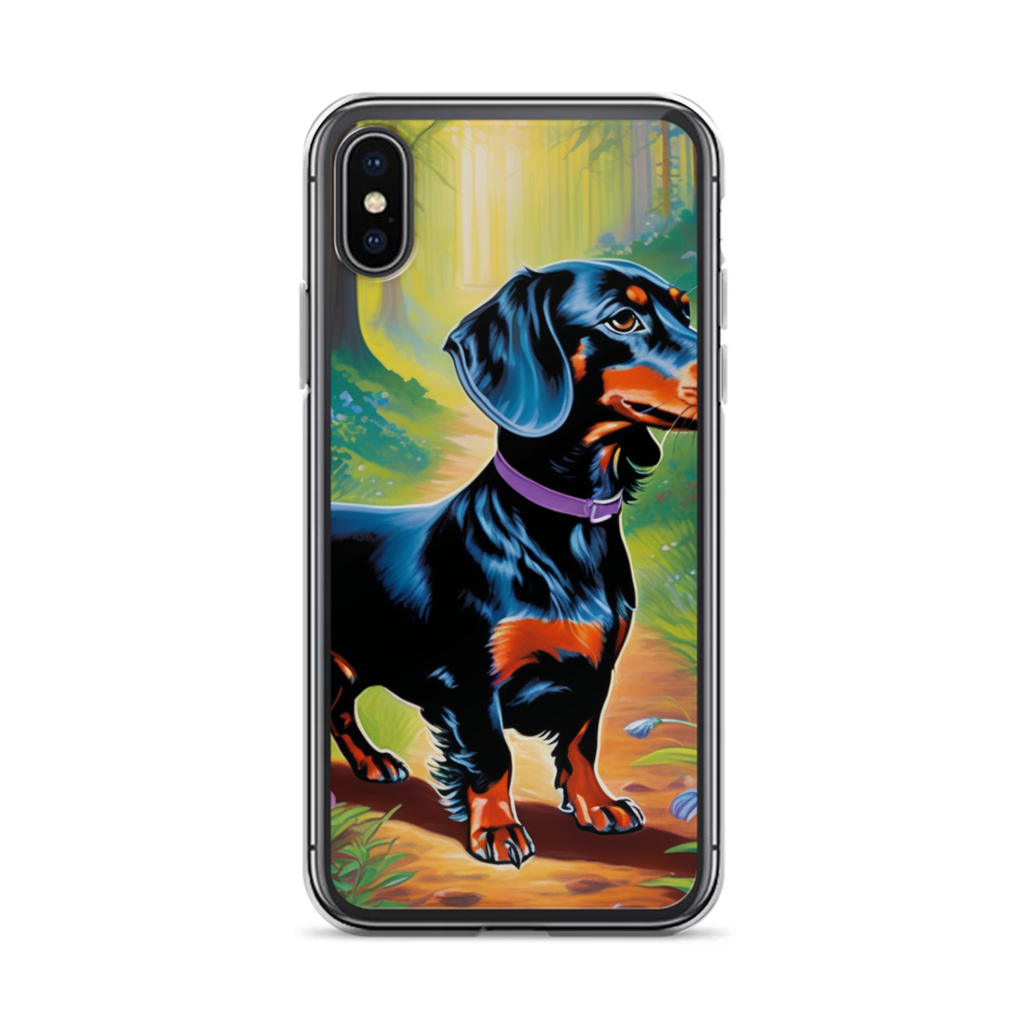 PugMug Custom Black Dachshund iPhone Case