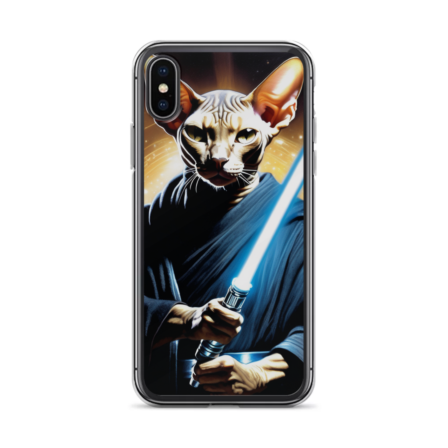 PugMug Custom Black Sphynx Cat iPhone Case