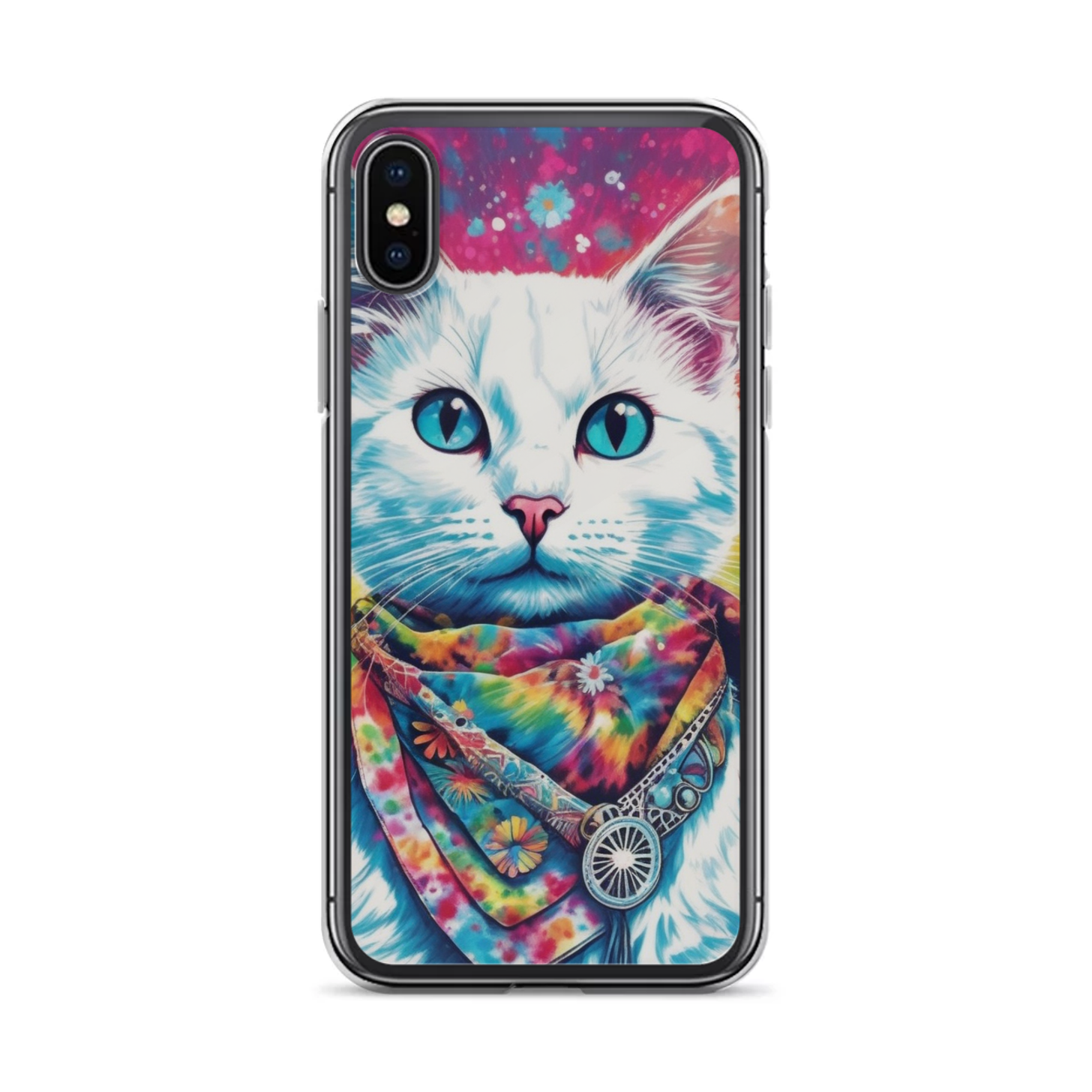 PugMug Custom White Companion Cat iPhone Case
