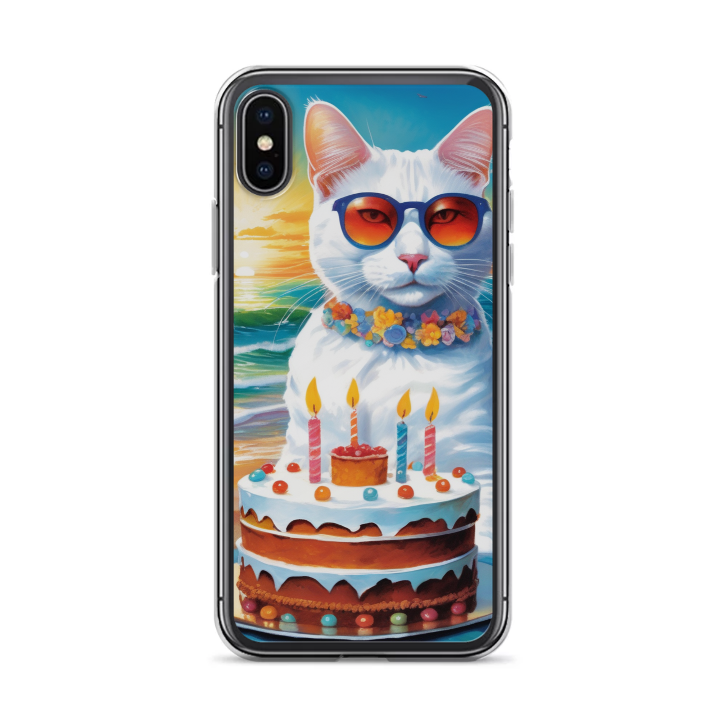PugMug Custom White Companion Cat iPhone Case