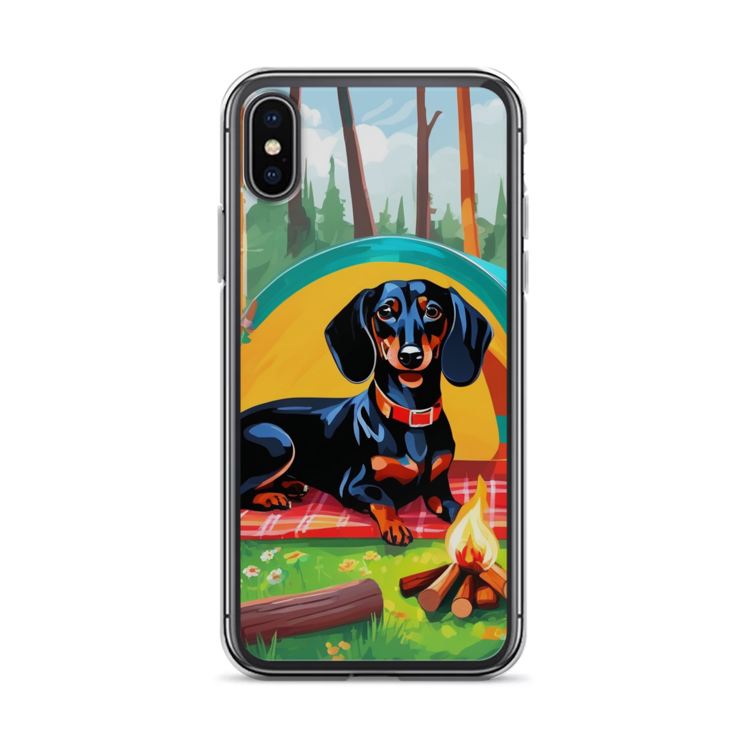 PugMug Custom Black Dachshund iPhone Case