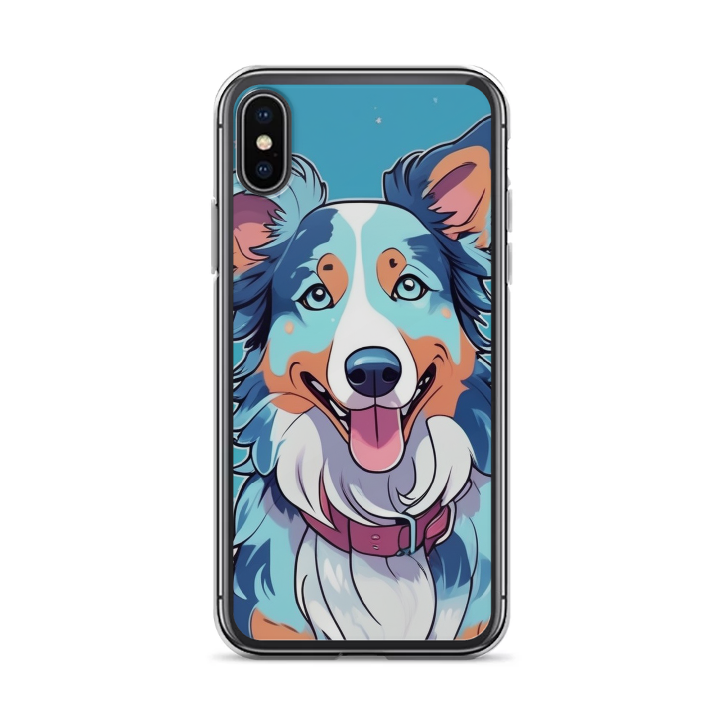PugMug Custom Blue Merle Border Collie iPhone Case