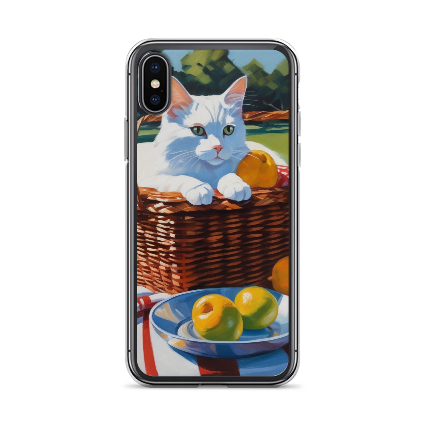 PugMug Custom White Companion Cat iPhone Case