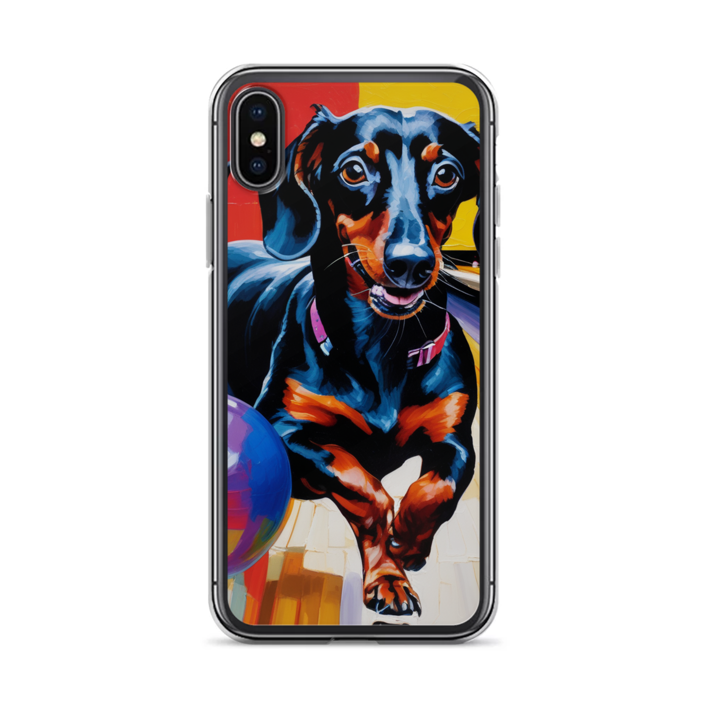 PugMug Custom Black Dachshund iPhone Case