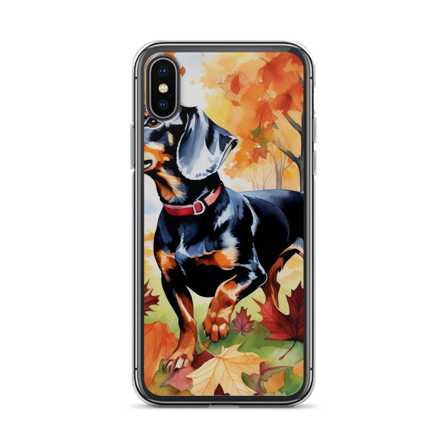 PugMug Custom Black Dachshund iPhone Case