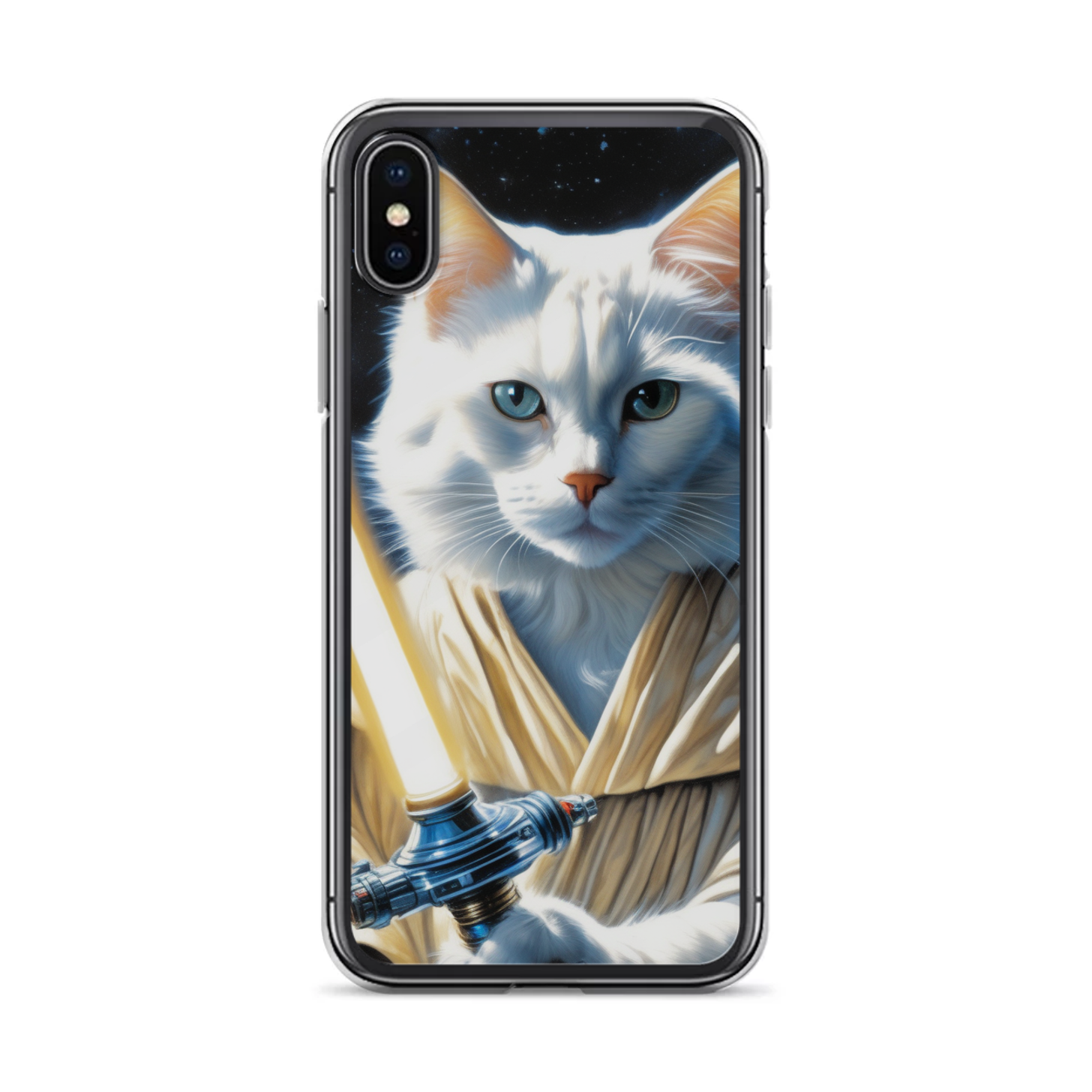 PugMug Custom White Companion Cat iPhone Case