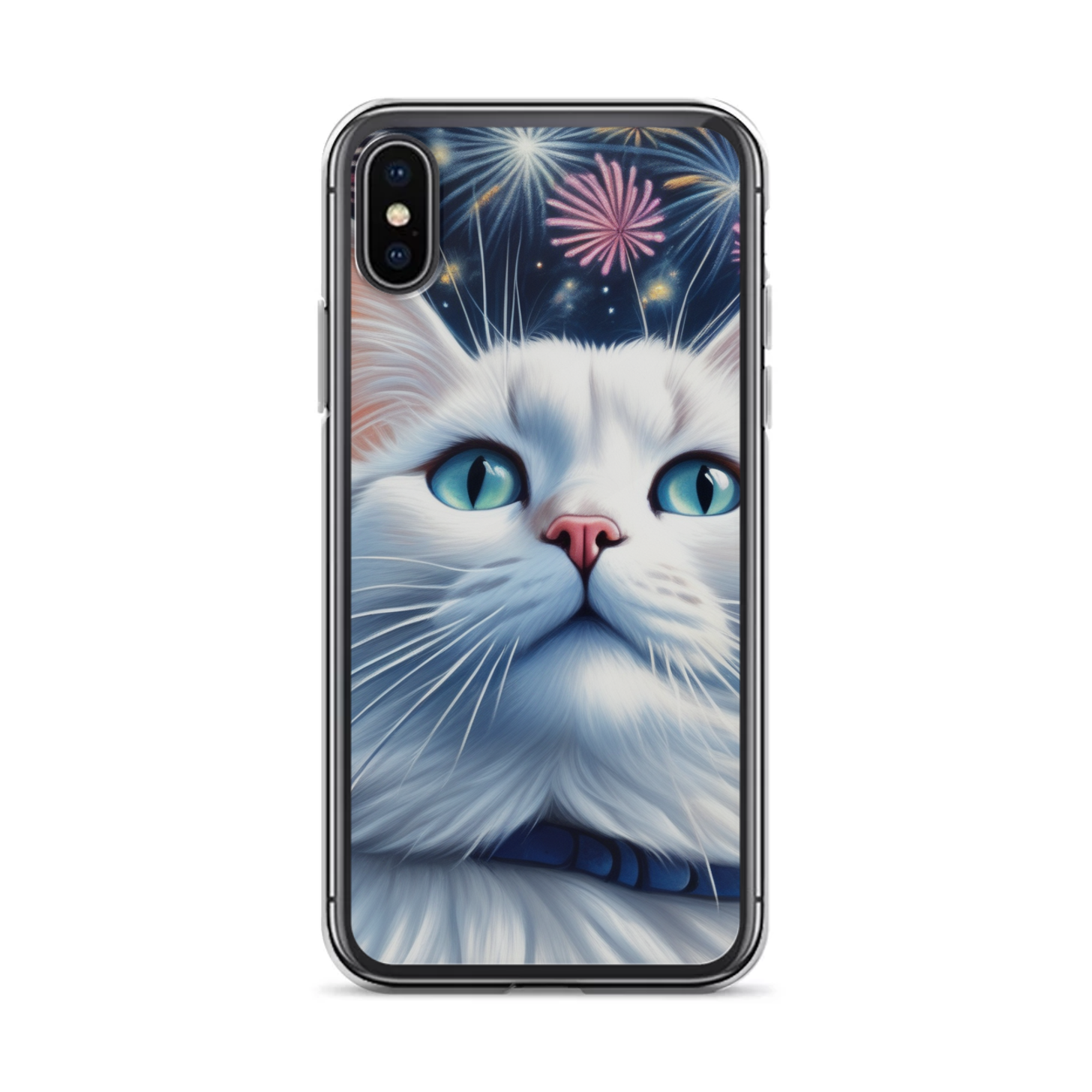 PugMug Custom White Companion Cat iPhone Case